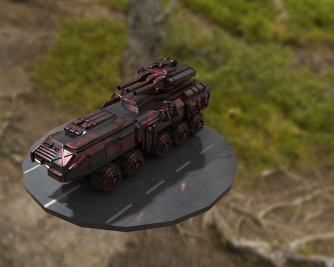 轮式三管突击炮