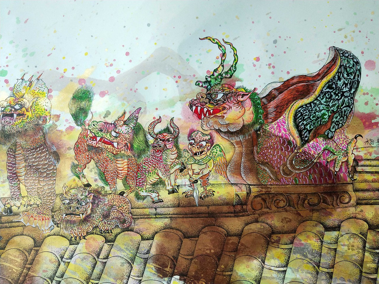 山海经异兽系列之故宫太和殿十大神兽（图ZMjIzODM5MDA0） - 绘画 - 站酷设计师慧琼原创素材 - 站酷ZCOOL