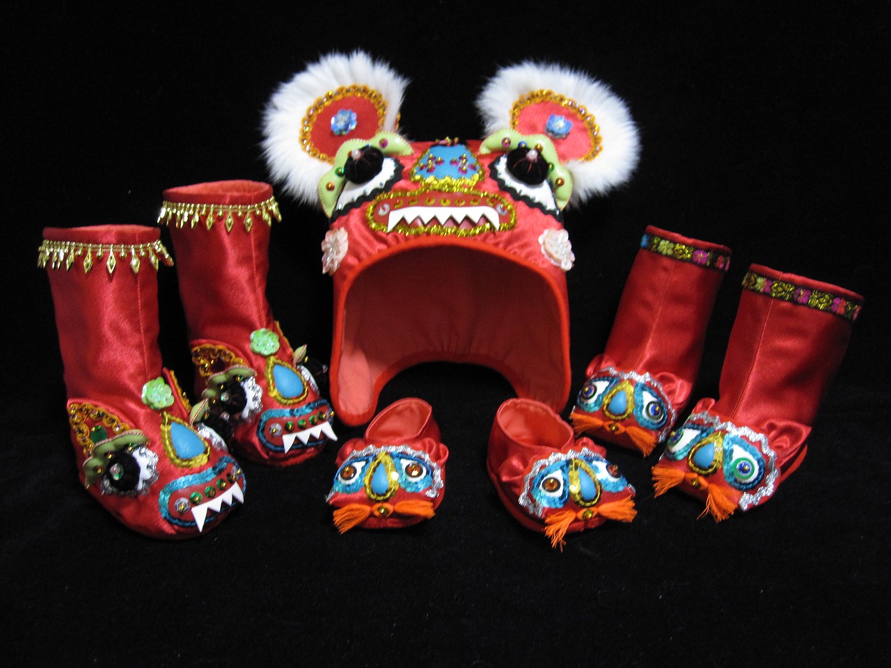 斑寅虎头鞋帽套装之二