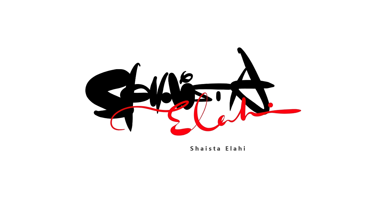 英文签名设计案例丨Shaista Elahi近百种签名设计方案