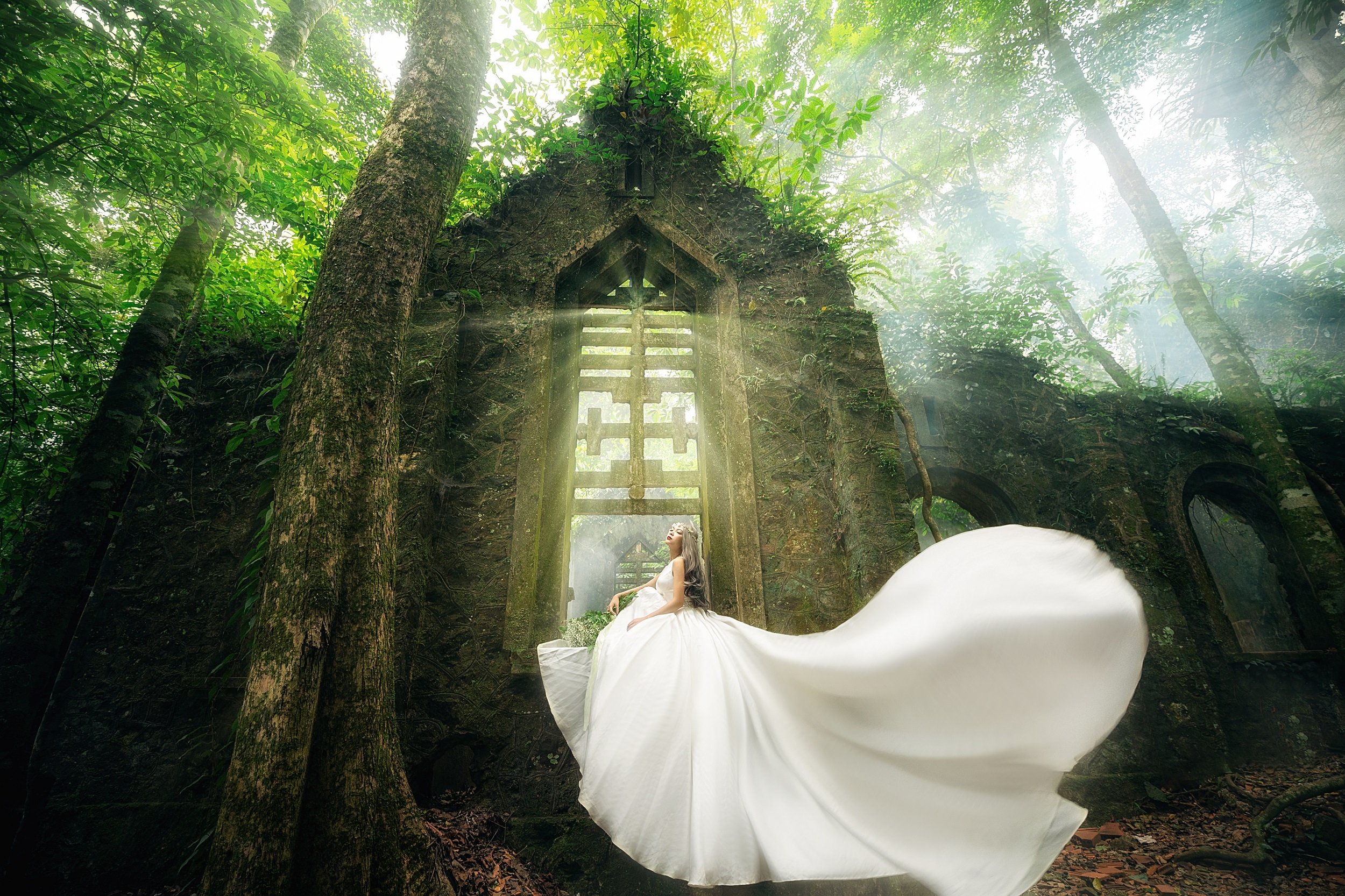 丁达尔风光人像临摹修图