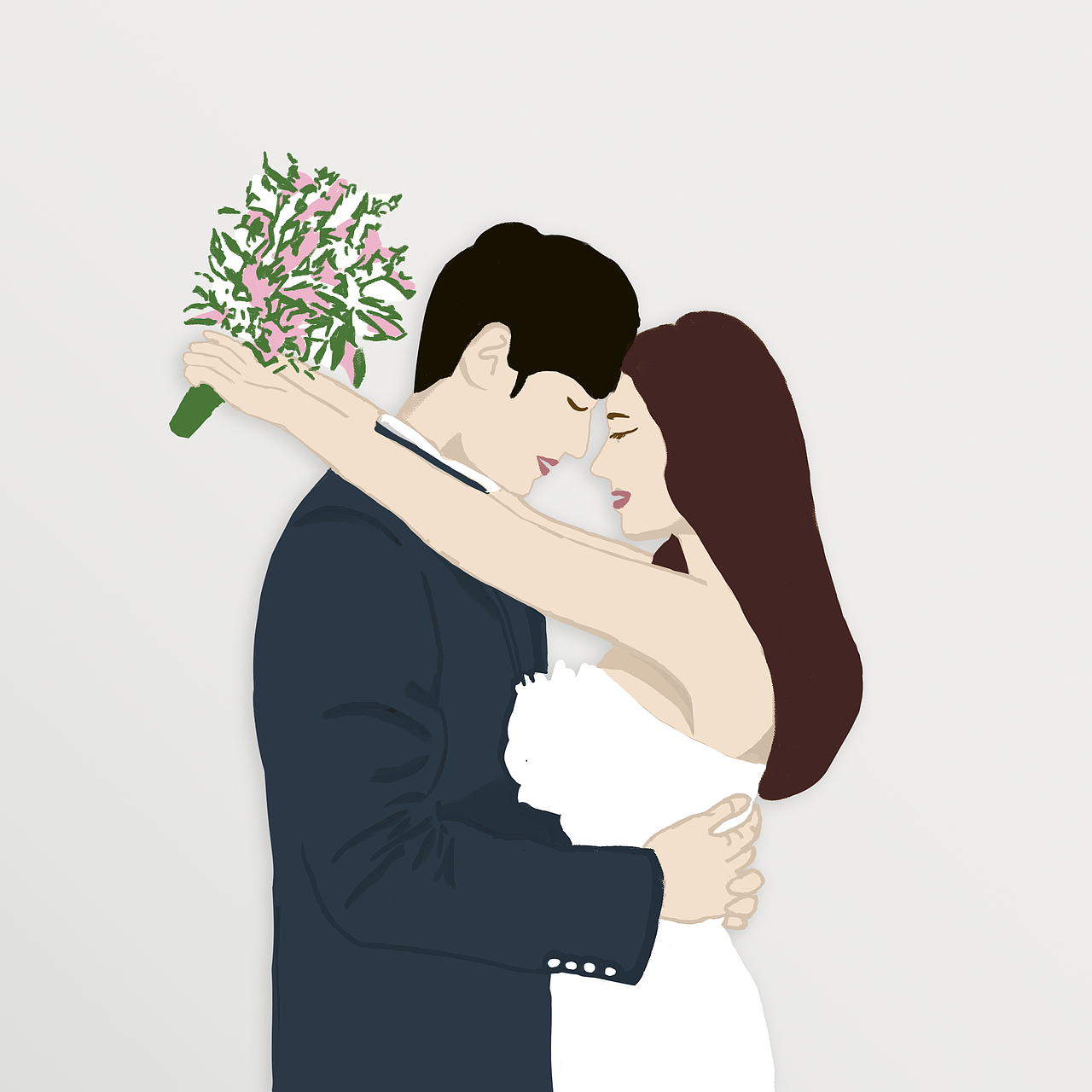 手绘-人物-婚庆（图ZMTk4ODE3Njg0） - 创作习作 - 站酷设计师柯大力是我哎原创素材 - 站酷ZCOOL