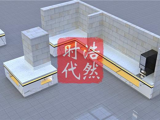 深圳定制自助餐台设计大理石取餐台