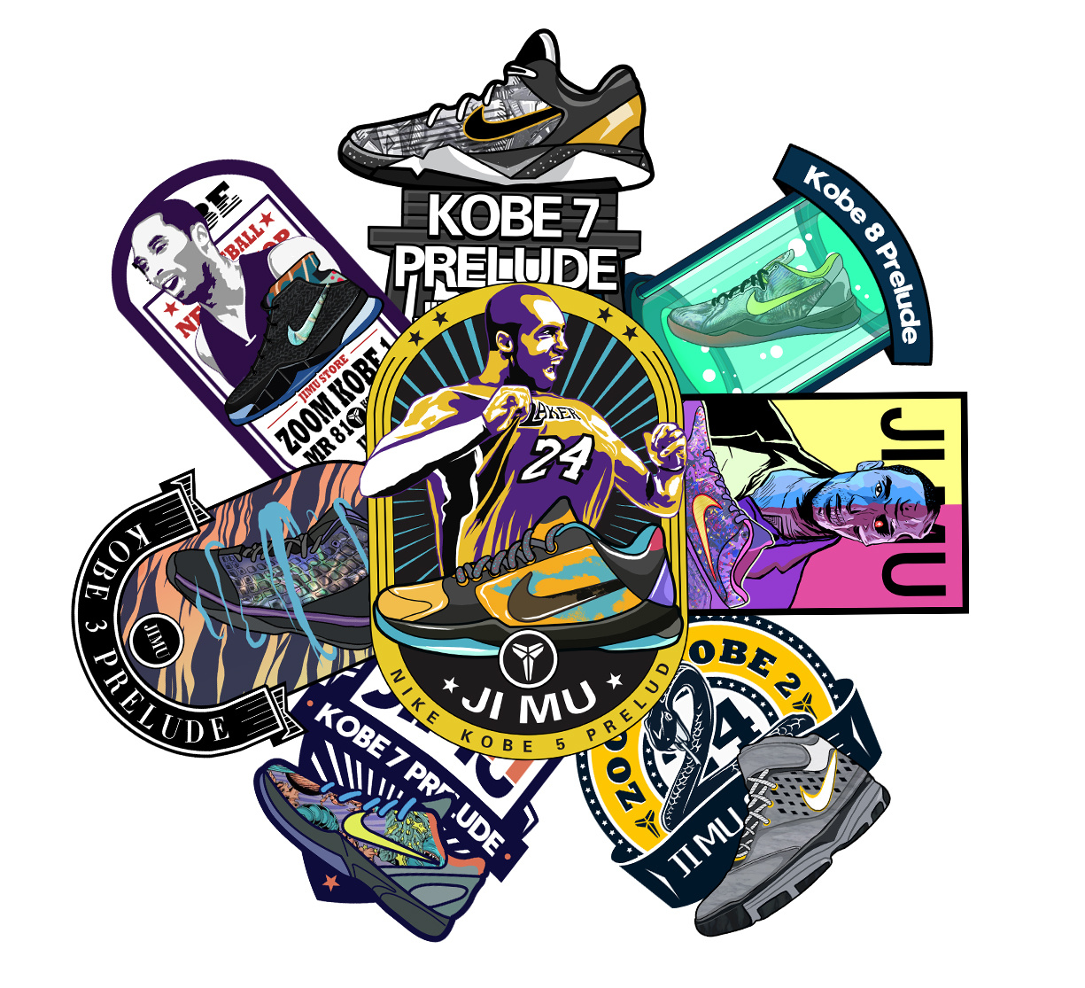 kobe科比大师之路球鞋 插画
