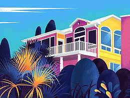 【临摹】噪点风插画和矢量图插画