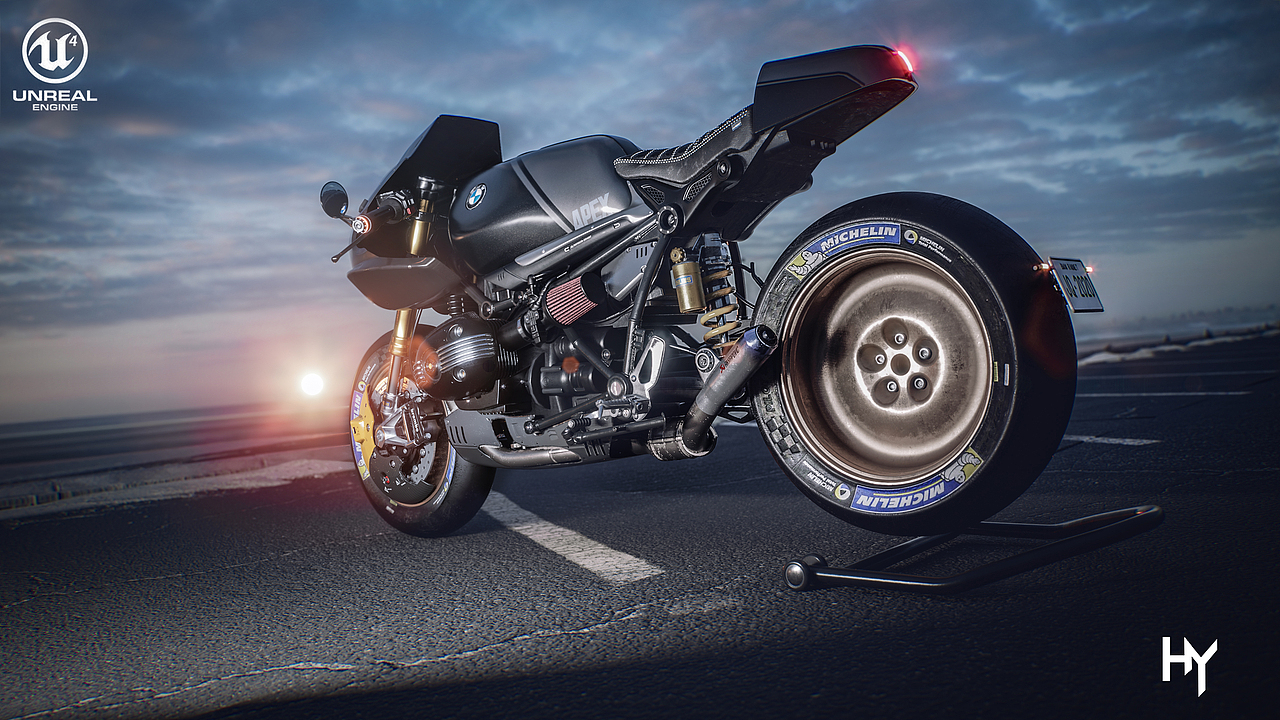 BMW R NINE T_改装_UE4