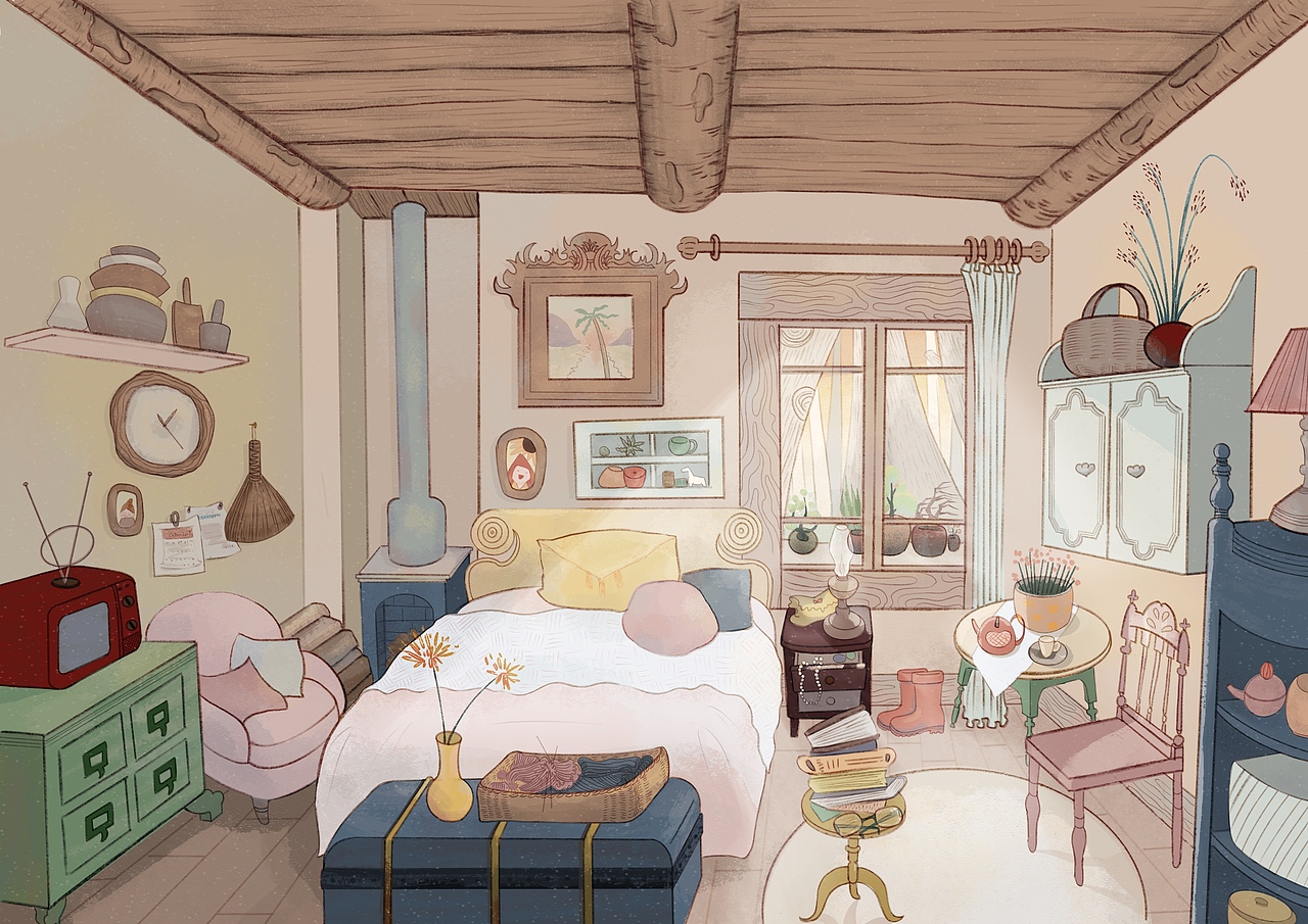 绘本设计小红帽场景设计