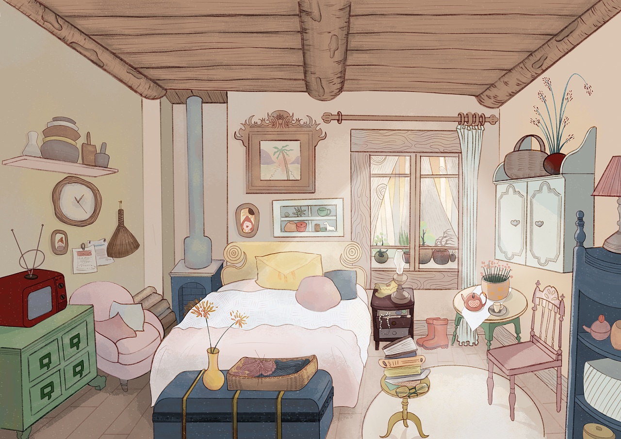 绘本设计-小红帽-场景设计