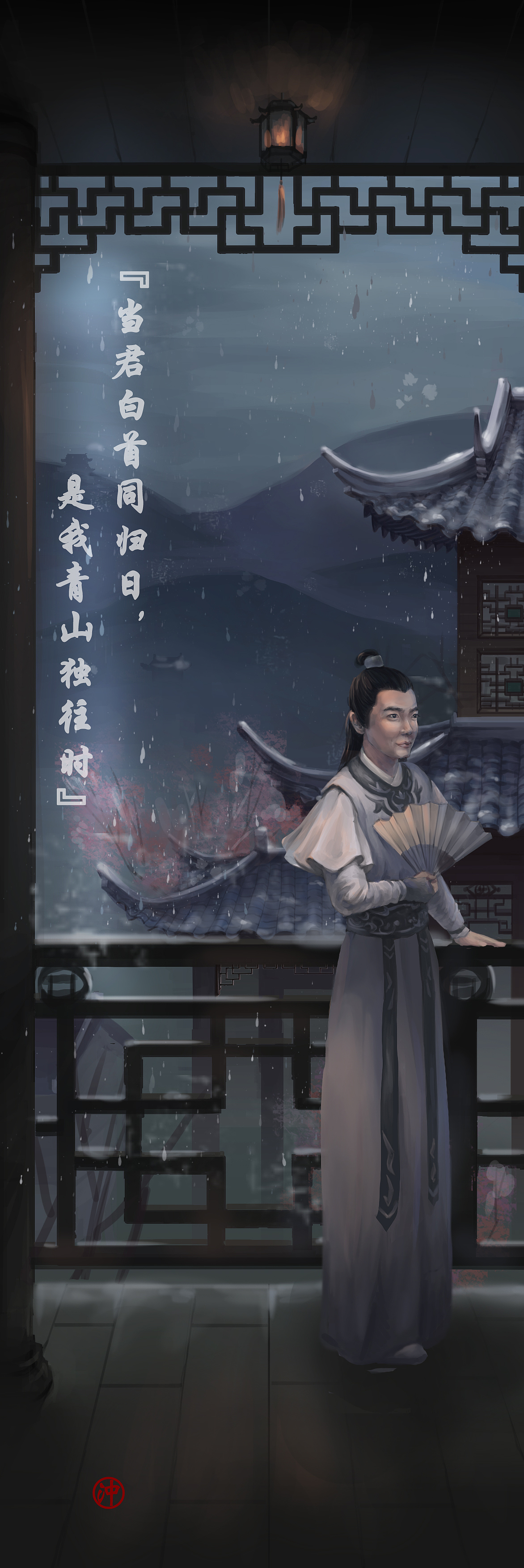 人物画了好久但还是画不像 打自己一顿来赔罪 以后还需多多磨练画技