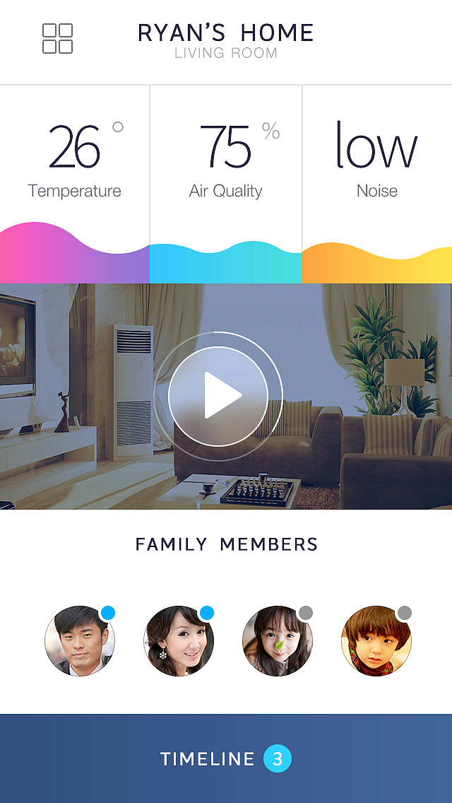 智能家居app界面练习附PSD（图ZMjE3MTc0OTI=） - APP界面 - 站酷设计师慕晨Ryan原创素材 - 站酷ZCOOL