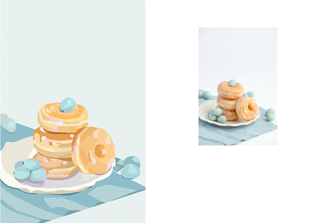 2021年8月速涂练习|食物&动物（图ZMjcxMDQ2NjQw） - 创作习作 - 站酷设计师dawndan88原创素材 - 站酷ZCOOL