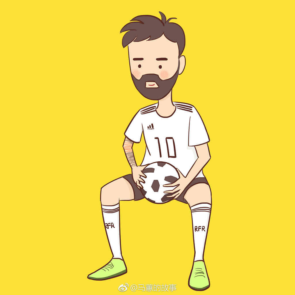 撸了几张世界杯的帅气小伙子卡通头像