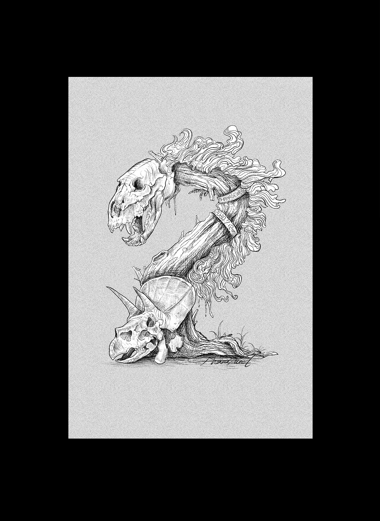 从0至9数字变形创意插画