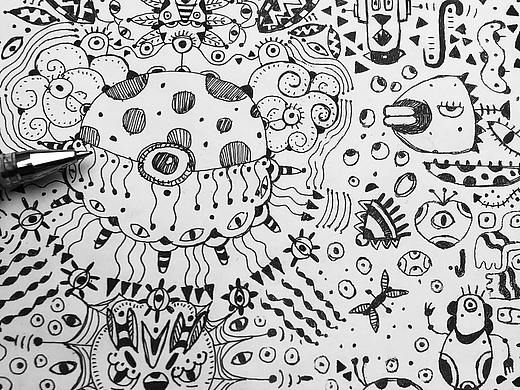 全是開會時候畫著玩的（個人主頁-ZMzA0NzM1NjQ=） - 新銳潮流插畫 - 站酷設(shè)計師吾柏紀(jì)原創(chuàng)素材 - 站酷ZCOOL