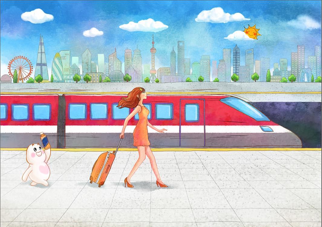 饮料海报商业插画