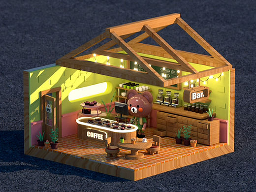 🐻小熊的咖啡店（个人主页-ZNjc1MzU3NjQ=） - 动画/影视 - 站酷设计师自由的UKA原创素材 - 站酷ZCOOL