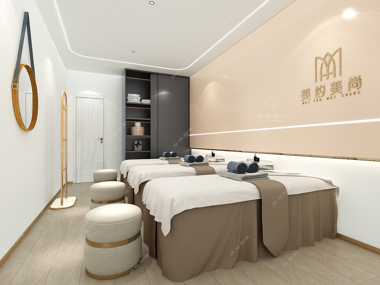 现代轻奢美容院设计（图ZMjg2MTIwMTEy） - 商业空间设计 - 站酷设计师作优空间设计原创素材 - 站酷ZCOOL