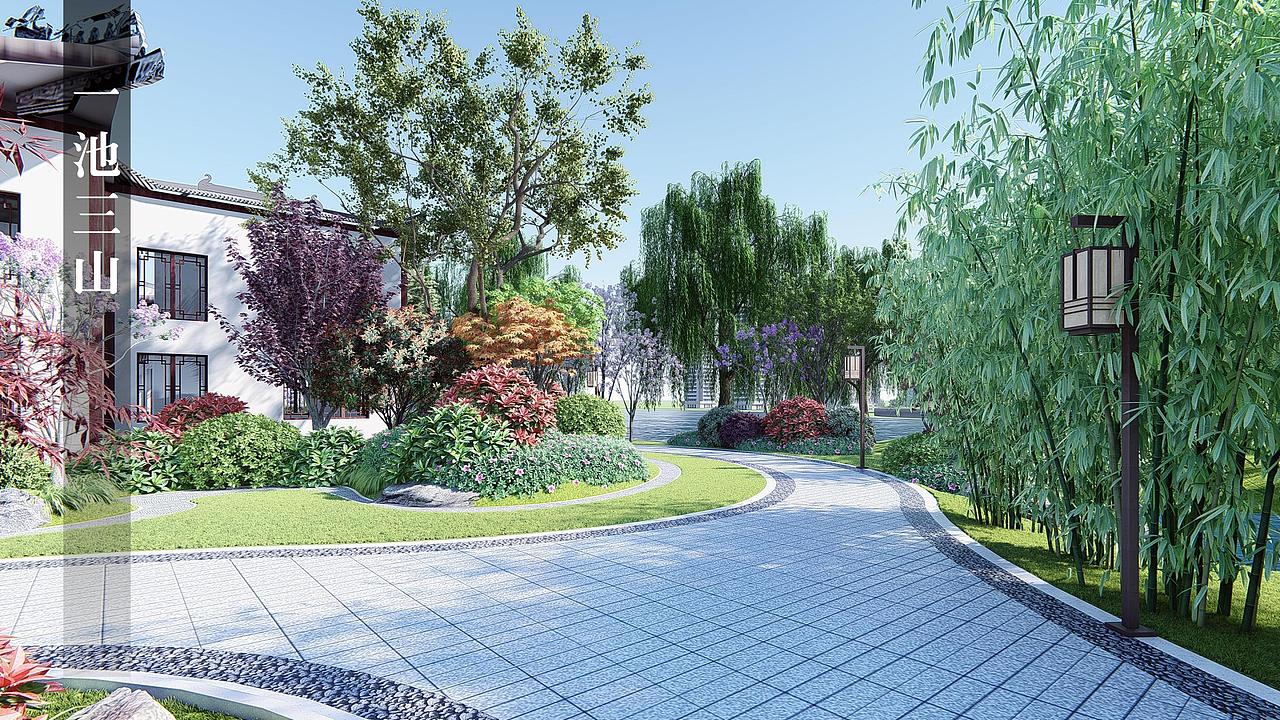 临湖会所景观设计 lumion出图