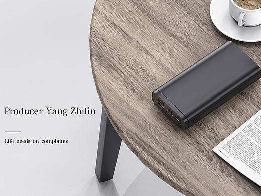 一组黑色充电宝渲染