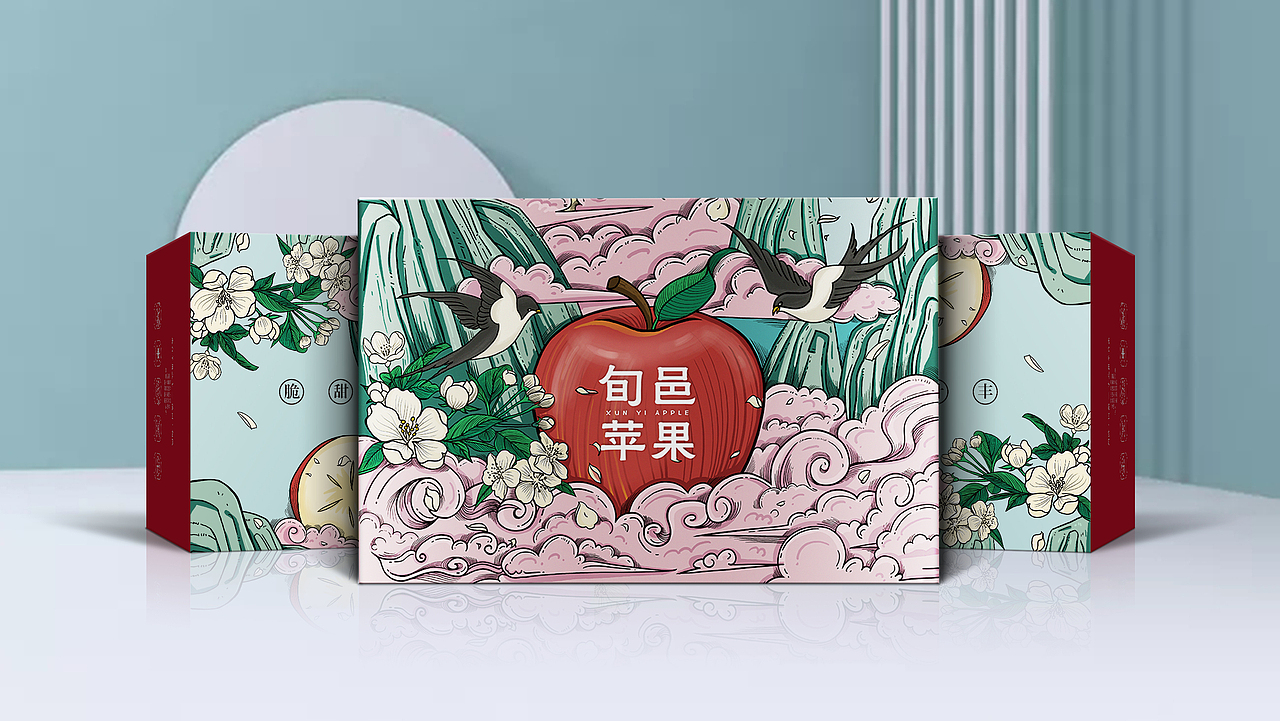 水果包装 - 旬邑苹果礼盒包装设计