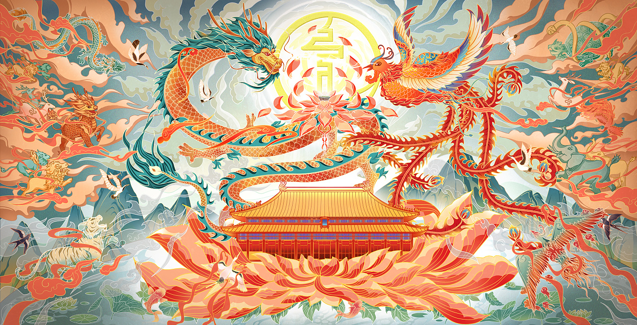 梦幻紫禁城之龙凤相遇# 故宫宫廷文化 / 狮子会来吗 - 原创作品