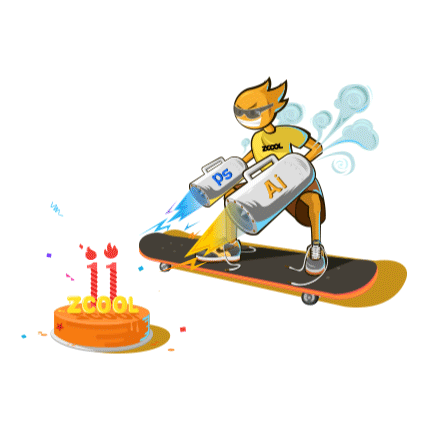 1心1意爱设计——站酷11周年贺图创作（图ZODk3ODQwODA=） - 海报 - 站酷设计师风暴CC原创素材 - 站酷ZCOOL