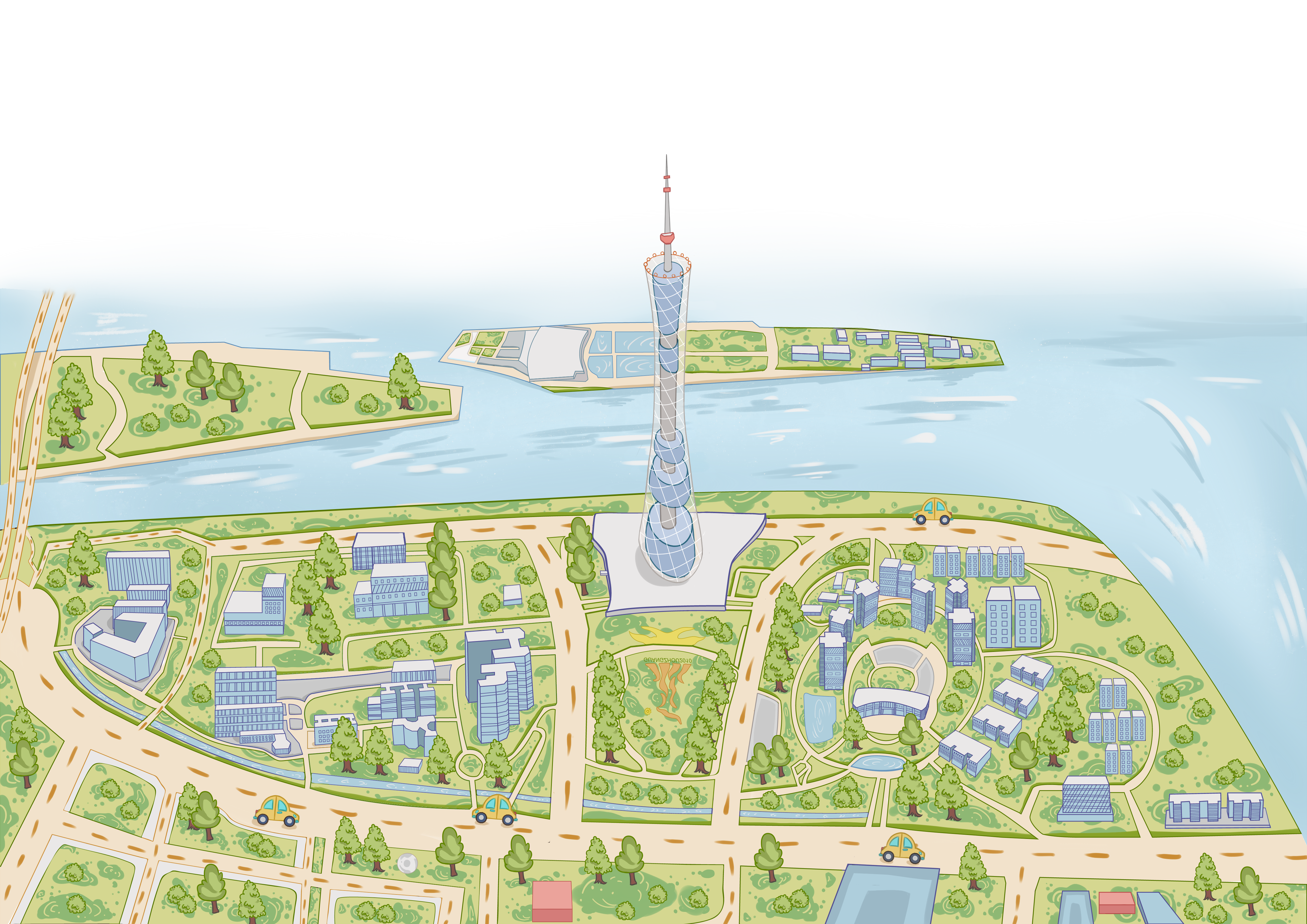 广州塔建筑平面图图片