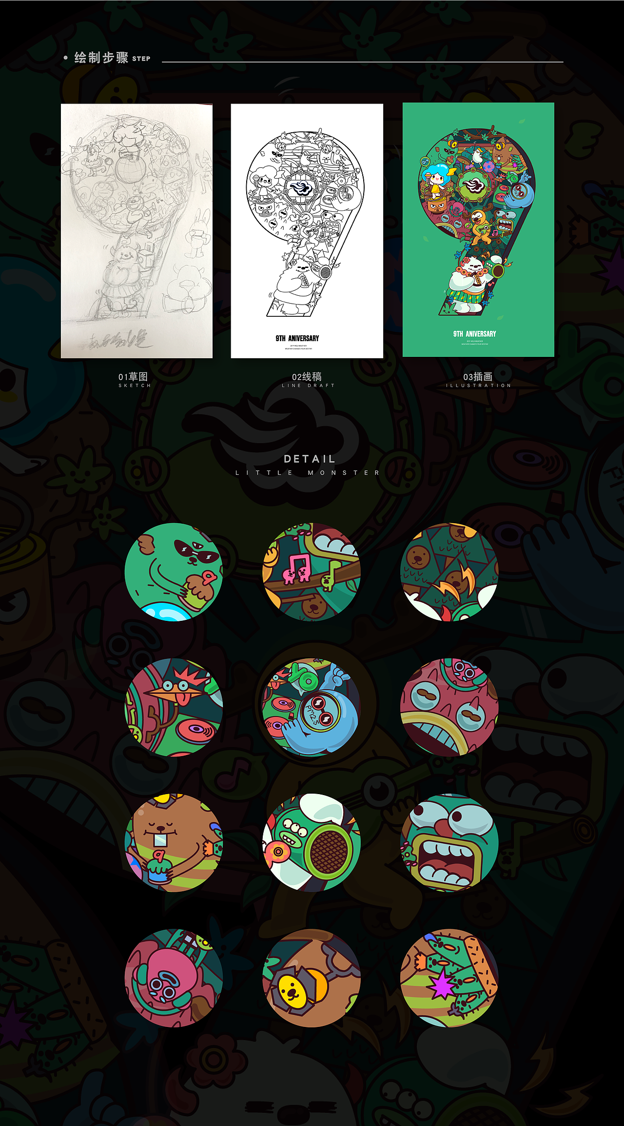 墨迹天气九周年（图ZMTUxNDE1NDc2） - 商业插画 - 站酷设计师野狗富贵原创素材 - 站酷ZCOOL