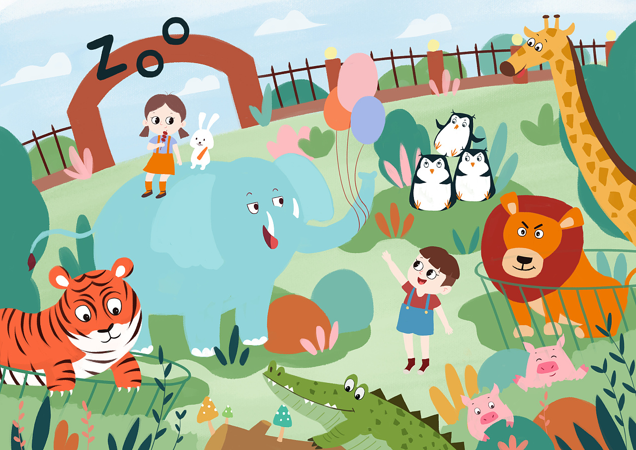 欢乐动物园系列绘本|插画|儿童插画|january0550 - 原创作品 - 站酷 (ZCOOL)