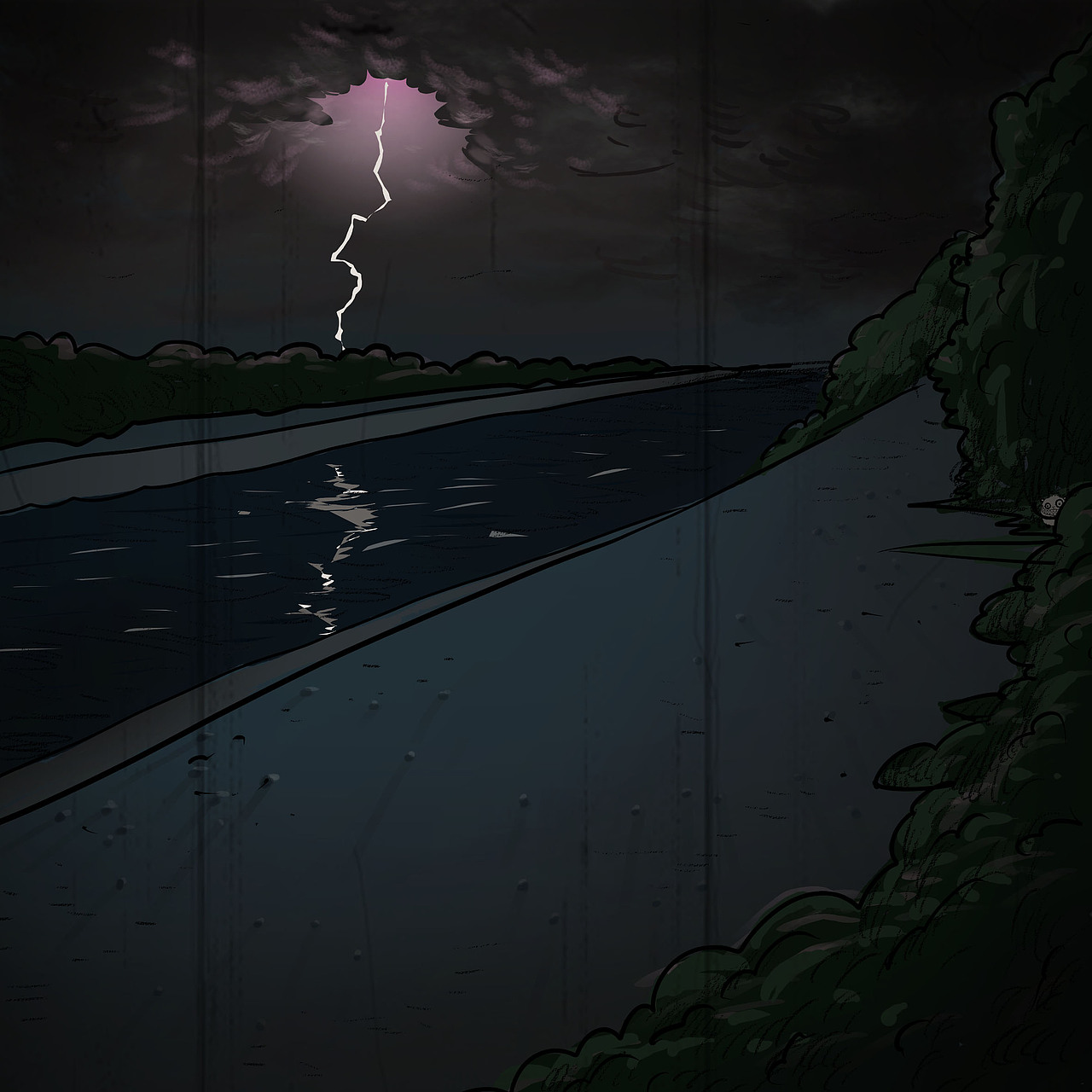 熊猫怪谈丨路神（图ZNTI0OTk3OTY=） - 艺术插画 - 站酷设计师熊猫窝原创素材 - 站酷ZCOOL