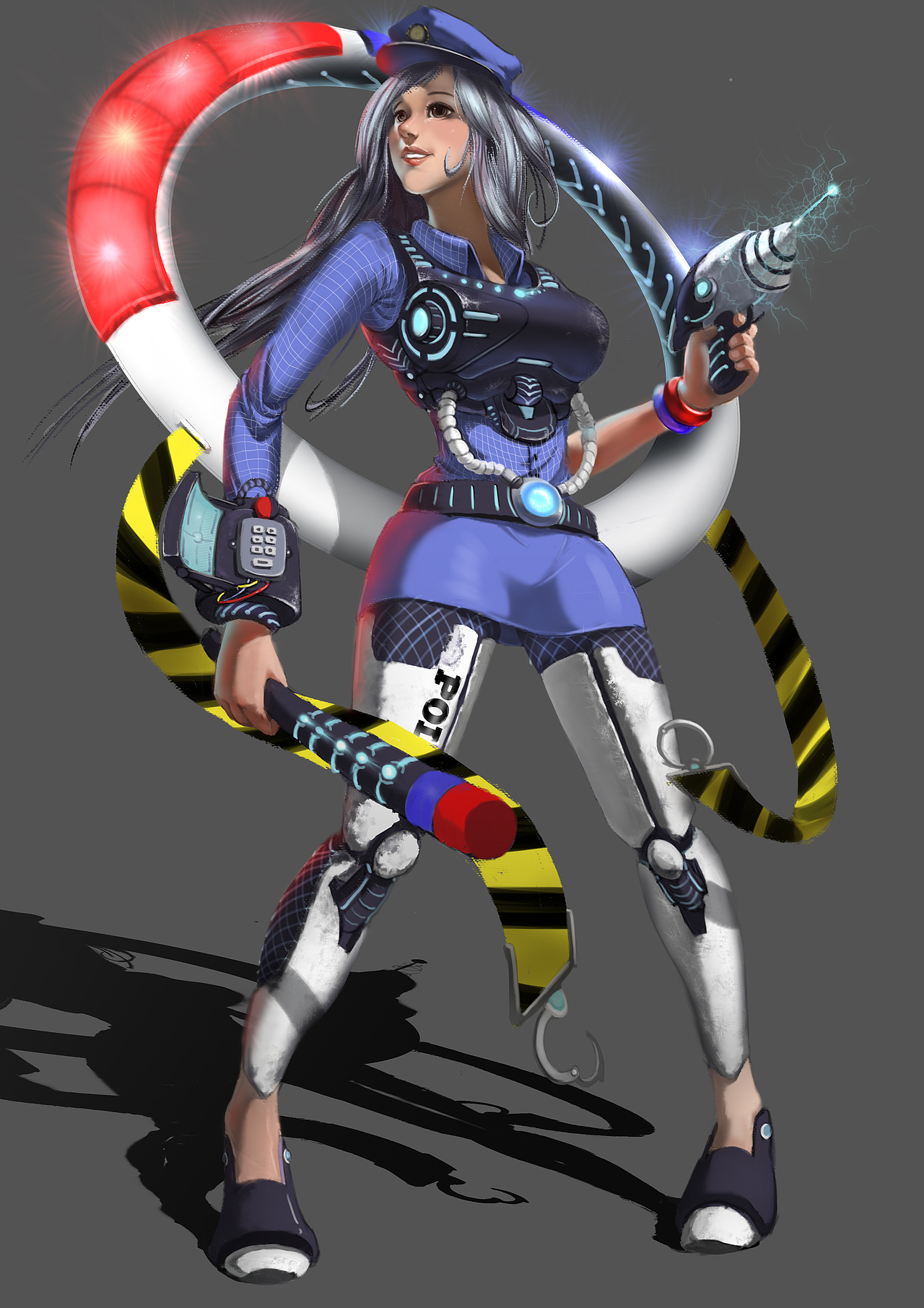 女警官人设|插画|游戏原画|sinanthony_原创作品-站酷zcool