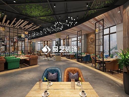 工业loft风格时尚连锁餐厅装修设计