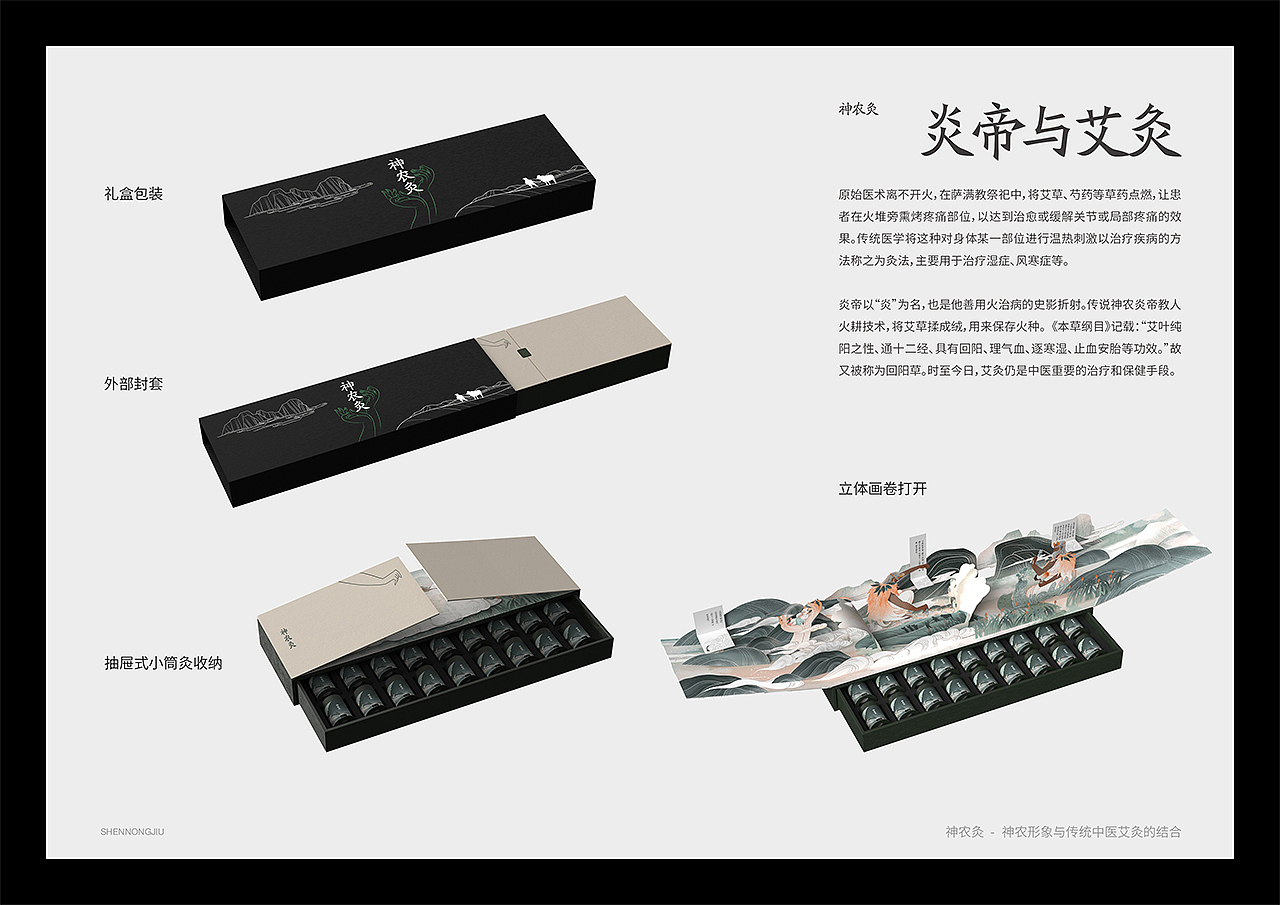 【神农灸】包装插画