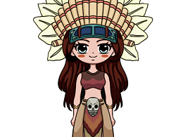 印第安女孩原创设计