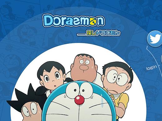 寻找哆啦A梦-童趣漫画风游戏UI设计