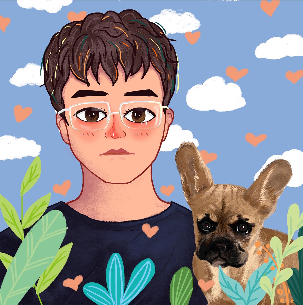 头像装饰插画|插画|艺术插画|芥末籽儿 - 原创作品 - 站酷 (zcool)