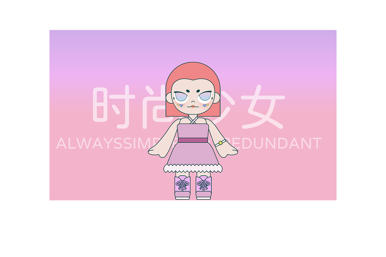 时尚少女 IP 形象设计（图ZMjY0NTM3MTAw） - IP形象 - 站酷设计师Z917940186原创素材 - 站酷ZCOOL