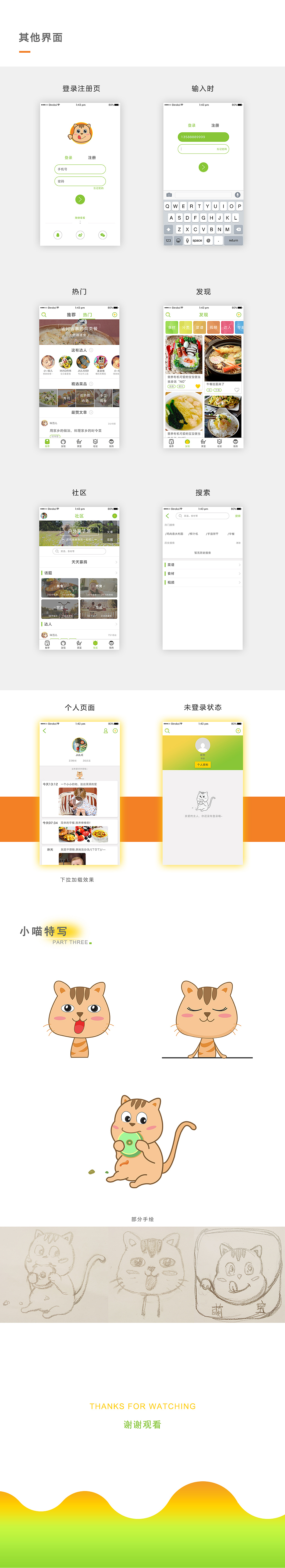 喵小厨(图ZNjUxODQxMDg=) - APP界面 - 站酷设计师哼哼猫原创素材 - 站酷ZCOOL