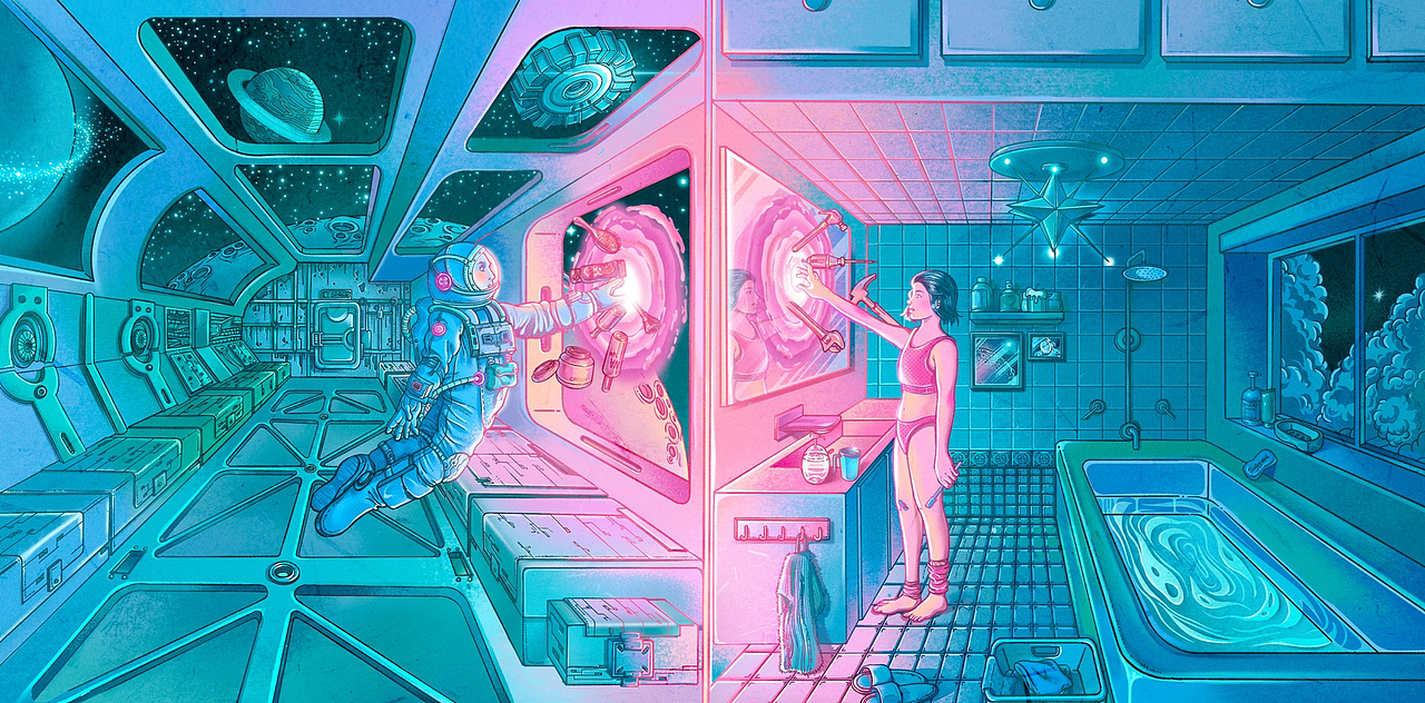 原创插画:屏行未知宇宙