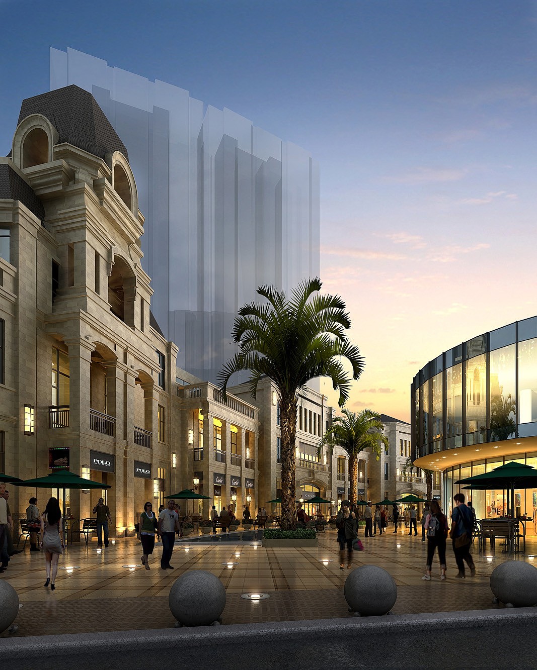 商业街室外效果图