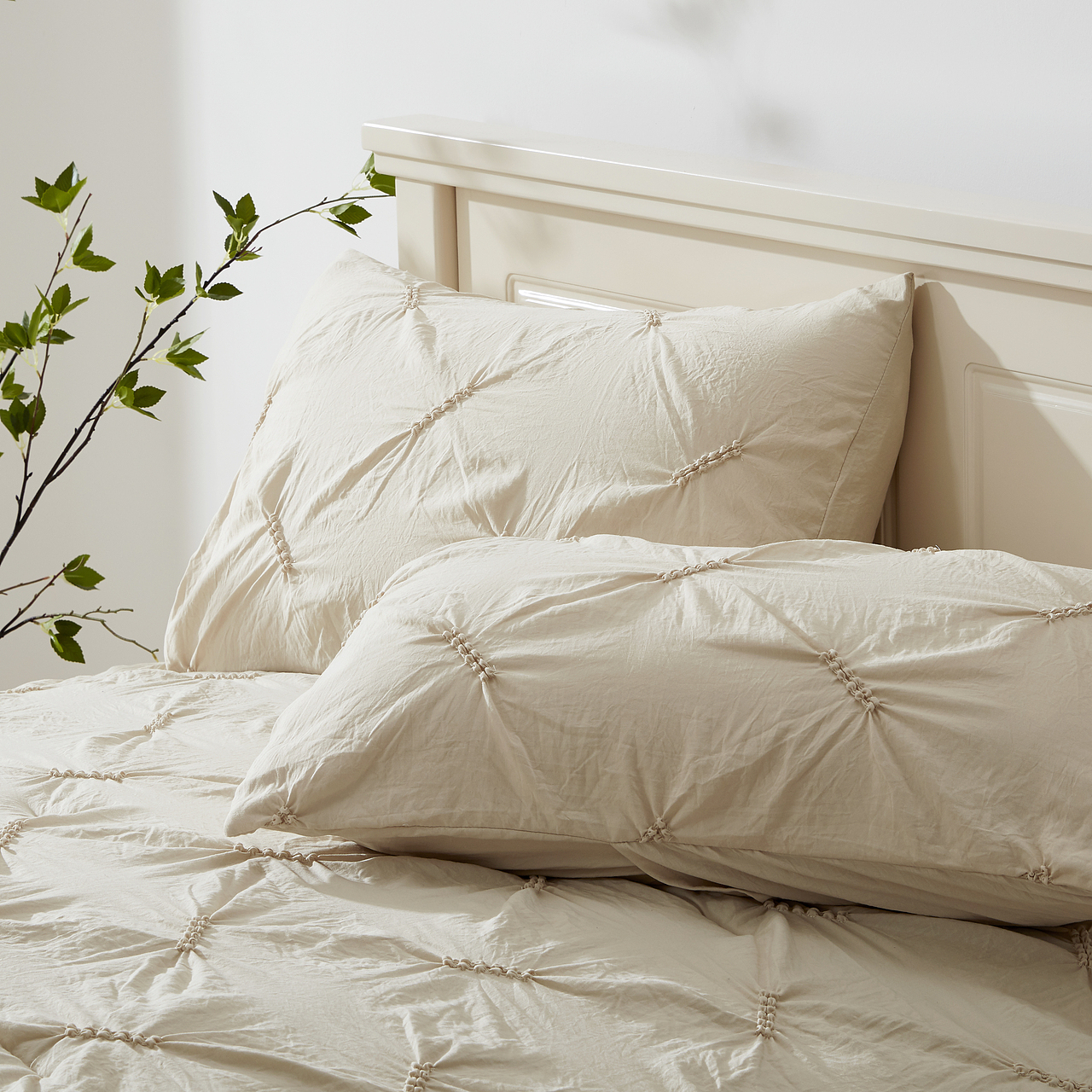 牛筋绣被子 床上用品 杭州亚马逊家纺摄影