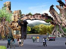 原汁原味！生态园大门设计施工图，农家乐景区公园大门