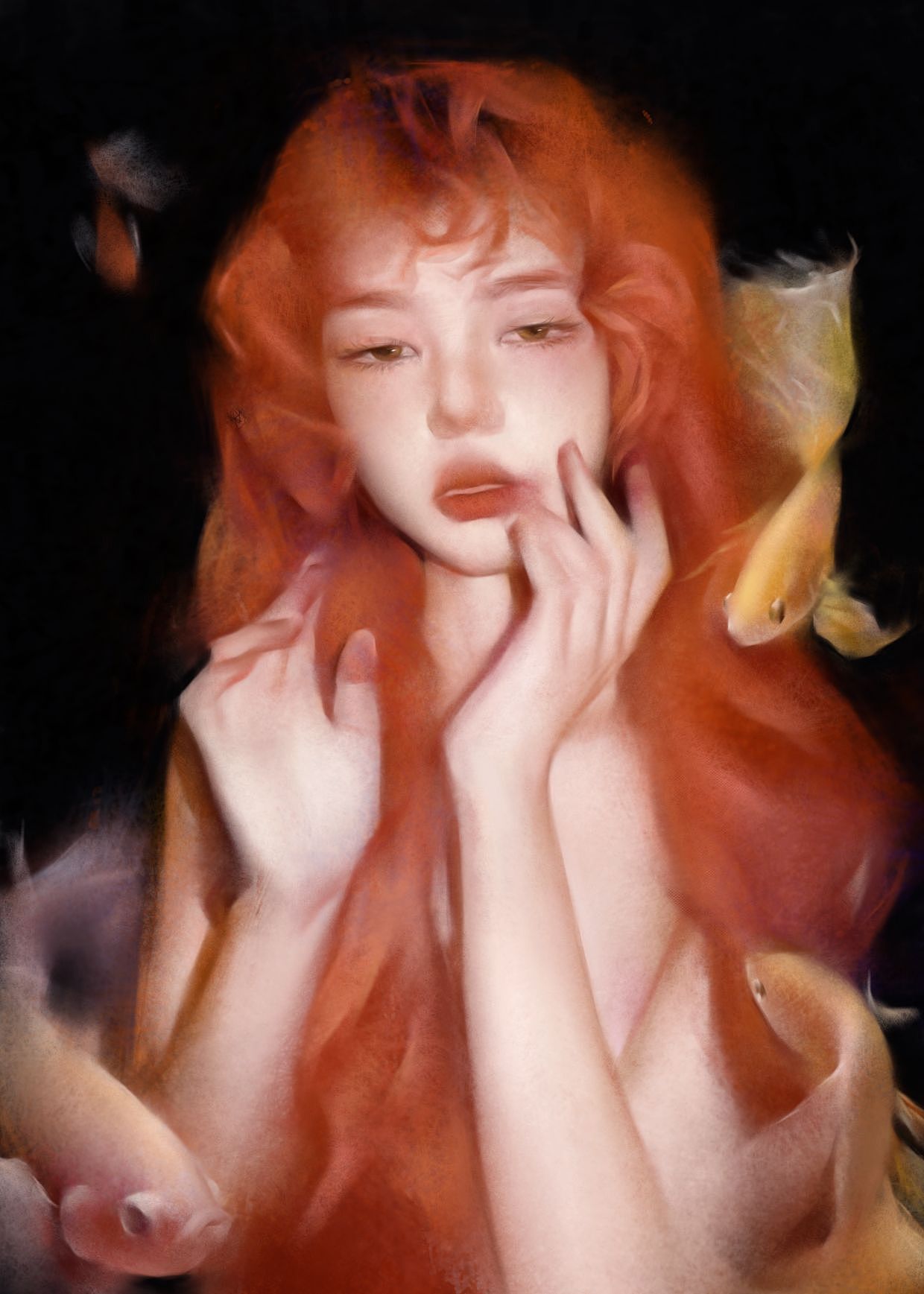 金鱼幻想志（图ZMzI2OTE2NTIw） - 艺术插画 - 站酷设计师竹节虫k原创素材 - 站酷ZCOOL
