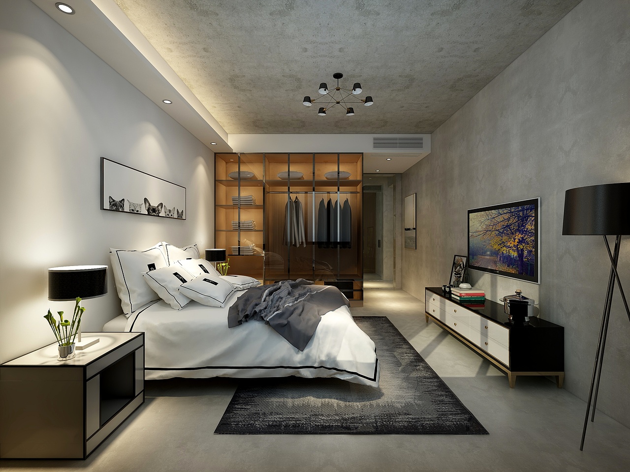 300㎡极简工业风六居室