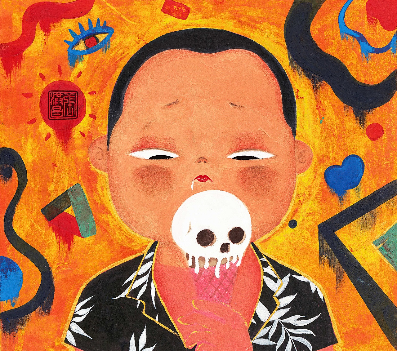 《吾》（图ZMjk1NTEyNTc2） - 绘画 - 站酷设计师张张张zhc原创素材 - 站酷ZCOOL