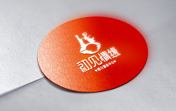 初见情缘logo设计 标志设计 婚介公司标志设计