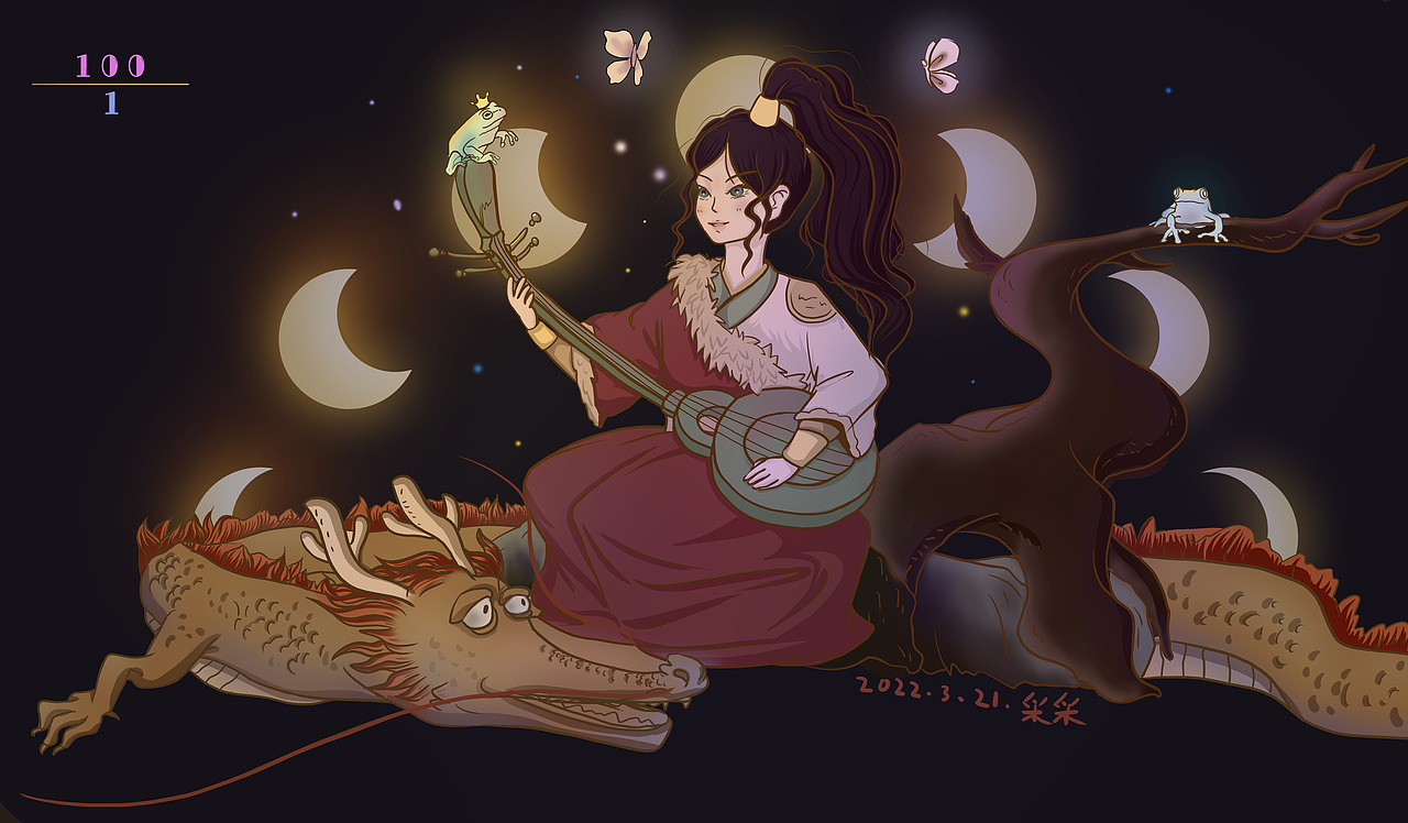 2022我要打卡一百张（图ZMjk1NzYzODA0） - 商业插画 - 站酷设计师采采~原创素材 - 站酷ZCOOL