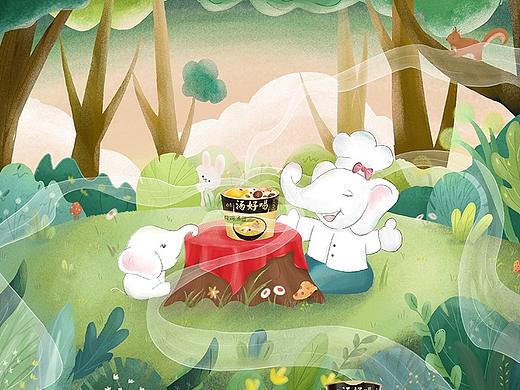 白象汤好喝|创意海报|插画