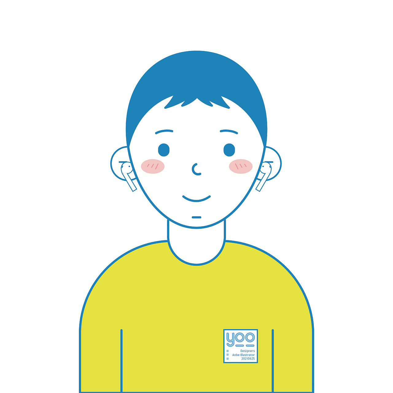 【日常练习】描边风人物