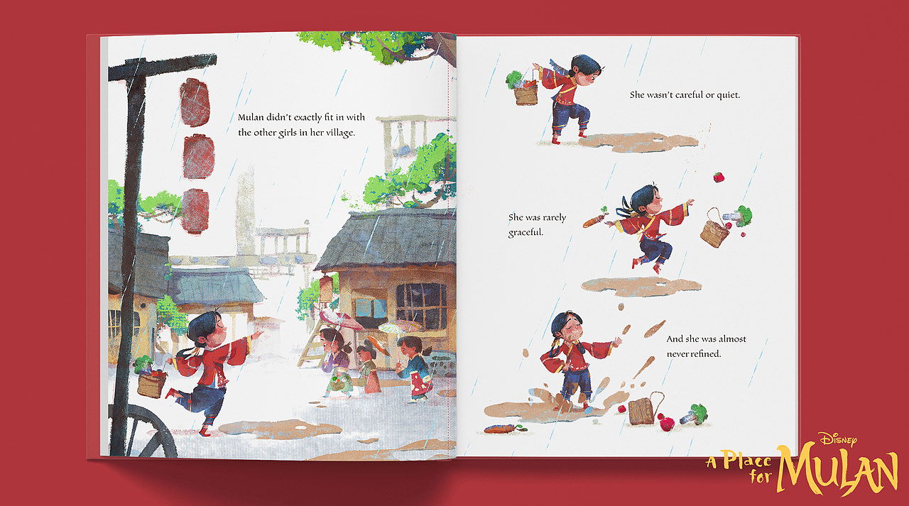 迪士尼花木兰《A Place For Mulan》绘本(图ZMjI0NDMyMTY0) - 绘本 - 站酷设计师肖楚杰Jasper原创素材 - 站酷ZCOOL